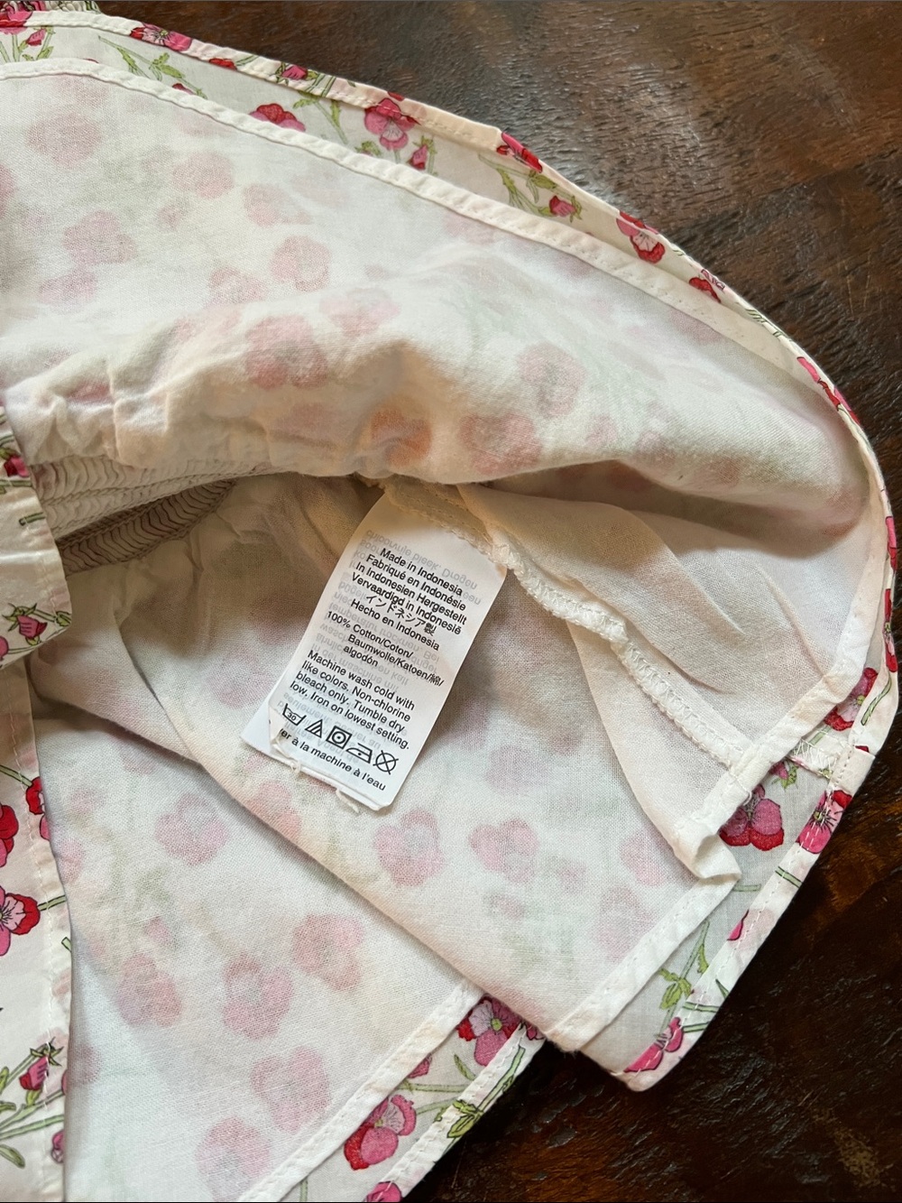 J. CREW x Liberty Ros Floral Fabric Smocked Ruffle Tank Top Women's Size M - Picture 10 of 15